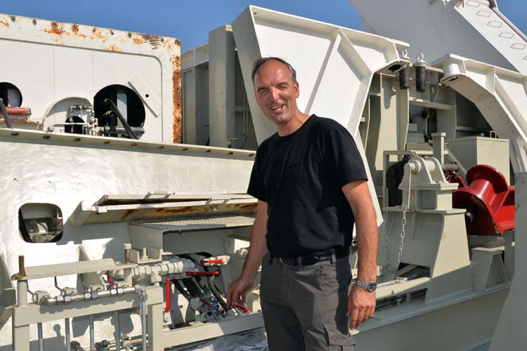 Theo Rosenzweig freut sich über die Zeit für Wartungsarbeiten am Steiger Riesenrad.