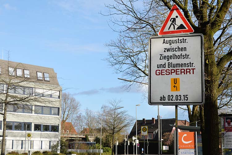 Ab Montag, 2. März, werden drei Straßenbaustellen den Verkehr in Oldenburg einschränken.