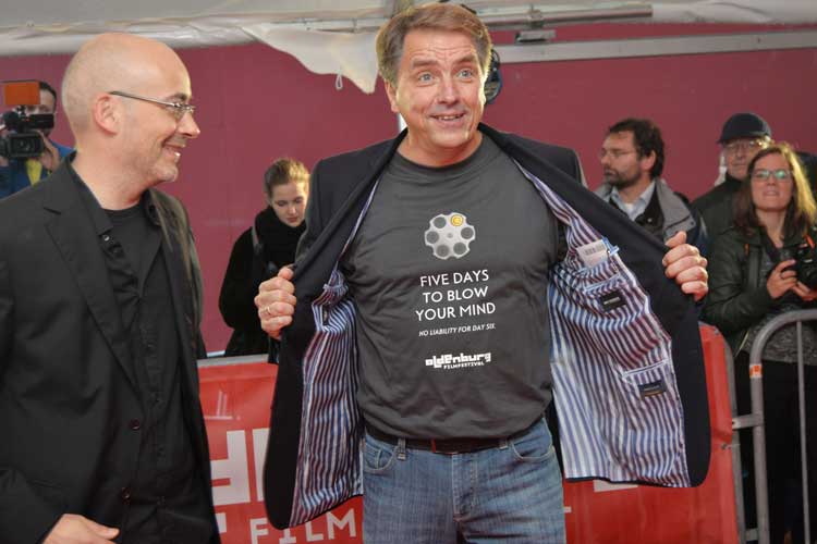 Festivalleiter Torsten Neumann und Oberbürgermeister Jürgen Krogmann bei der Eröffnungsgala des 22. Internationalen Filmfest Oldenburg.