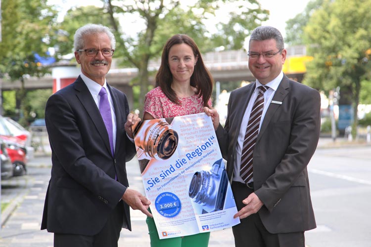 Harald Lesch, Anna Meincke und Jörg Bensberg rufen zum Fotowettbewerb der Metropolregion Nordwest auf.