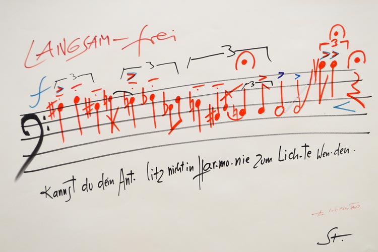 Sound goes Image – Partituren zwischen Musik und Bildender Kunst heißt eine Sonderausstellung des Horst-Janssen-Museums in Oldenburg. Unter anderem werden Arbeiten von Karlheinz Stockhausen gezeigt.