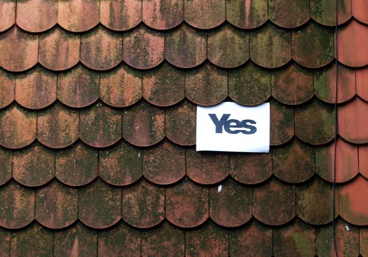 ´Yes-Plakat´ zum Referendum in Schottland, über dts Nachrichtenagentur