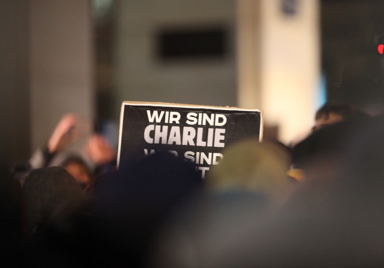 ´Wir sind Charlie´-Schild, über dts Nachrichtenagentur