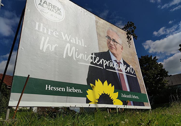 Wahlplakat der Grünen zur Landtagswahl in Hessen 2023 am 14.09.2023, über dts Nachrichtenagentur