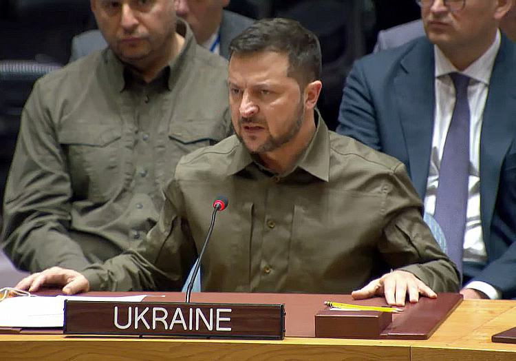 Wolodymyr Selenskyj spricht im UN-Sicherheitsrat am 20.09.2023, über dts Nachrichtenagentur