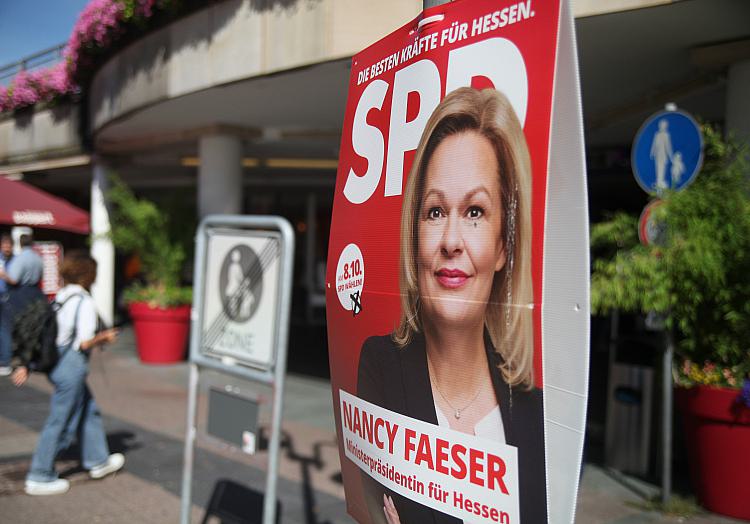SPD-Wahlplakat zur Landtagswahl in Hessen 2023, über dts Nachrichtenagentur