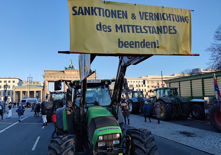 Bauernproteste am 08.01.2024, via dts Nachrichtenagentur