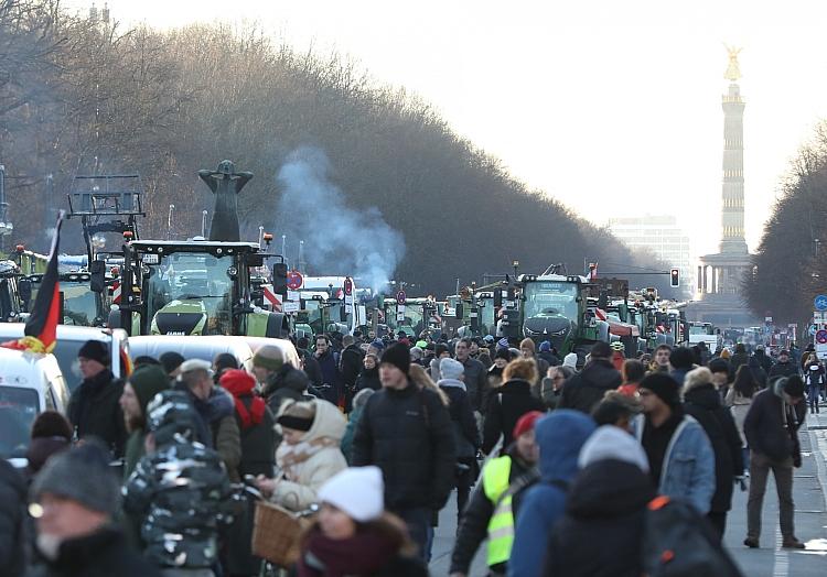 Bauernproteste am 08.01.2024, via dts Nachrichtenagentur