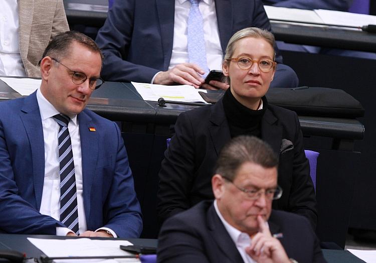 Tino Chrupalla, Alice Weidel, Stephan Brandner am 18.01.2024, via dts Nachrichtenagentur