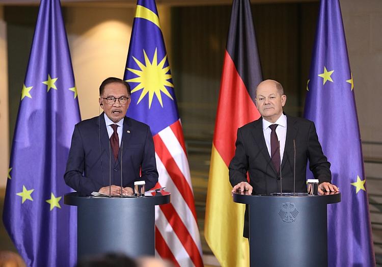 Anwar Ibrahim und Olaf Scholz am 11.03.2024, via dts Nachrichtenagentur