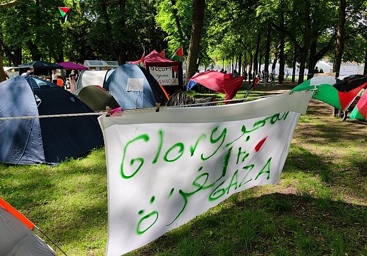 Pro-Palästina Camp an der Uni Bonn am 09.05.2024, via dts Nachrichtenagentur