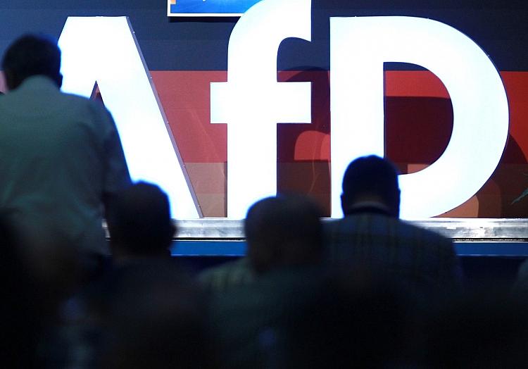 Logo auf AfD-Parteitag (Archiv), via dts Nachrichtenagentur