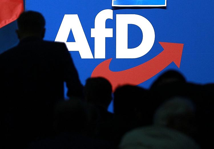 Logo auf AfD-Parteitag (Archiv), via dts Nachrichtenagentur