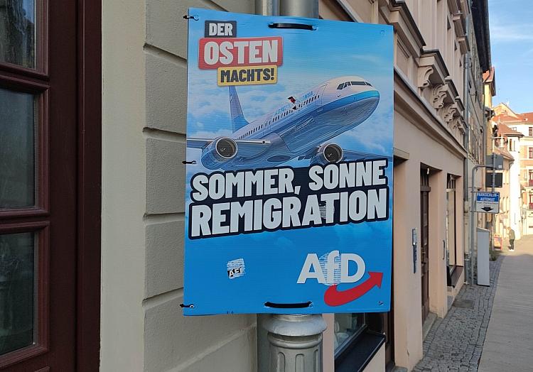 AfD-Wahlplakat zur Landtagswahl in Thüringen am 06.08.2024, via dts Nachrichtenagentur