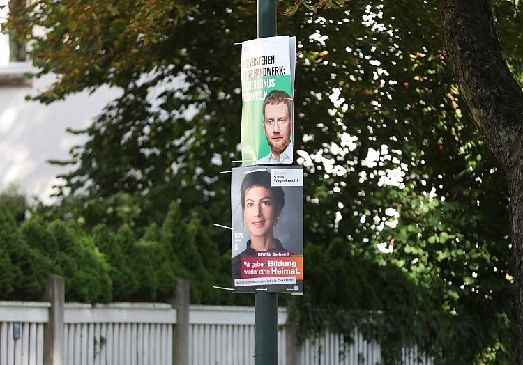 Wahlplakate von CDU und BSW zur Landtagswahl in Sachsen (Archiv), via dts Nachrichtenagentur