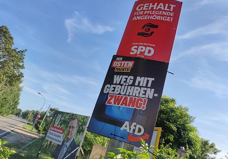 Wahlplakate von AfD und SPD zur Landtagswahl in Thüringen (Archiv), via dts Nachrichtenagentur