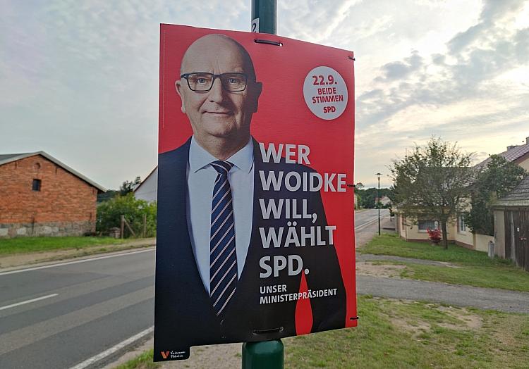 SPD-Wahlplakat mit Dietmar Woidke zur Landtagswahl in Brandenburg (Archiv), via dts Nachrichtenagentur