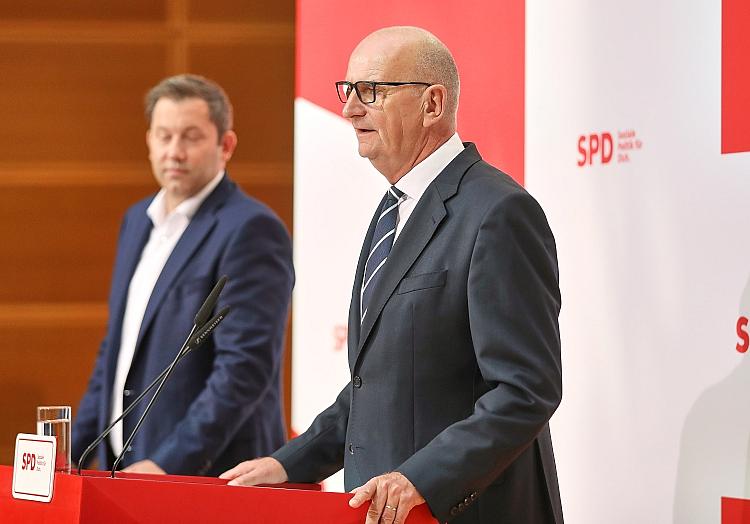 Lars Klingbeil und Dietmar Woidke am 23.09.2024, via dts Nachrichtenagentur