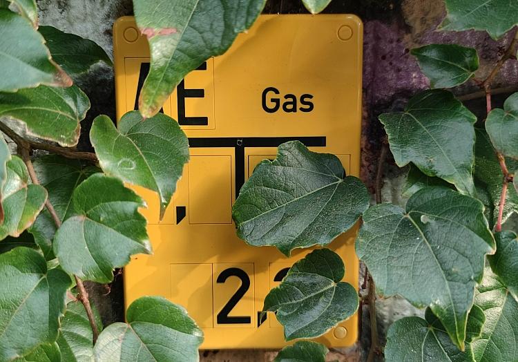 Gas-Hinweisschild (Archiv), via dts Nachrichtenagentur