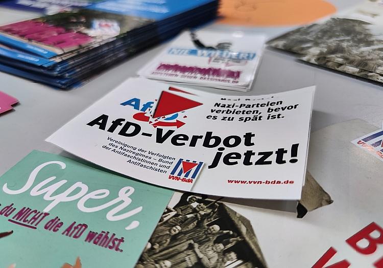 Werbematerial für AfD-Verbotsverfahren (Archiv), via dts Nachrichtenagentur