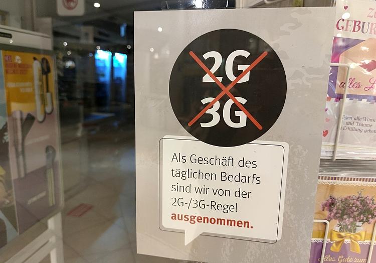 Ladengeschäft ohne 2G und 3G (Archiv), via dts Nachrichtenagentur