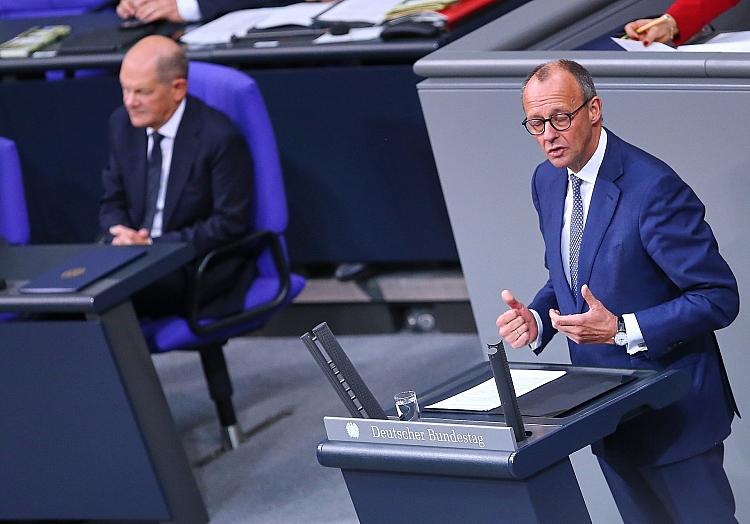 Olaf Scholz und Friedrich Merz am 13.11.2024, via dts Nachrichtenagentur