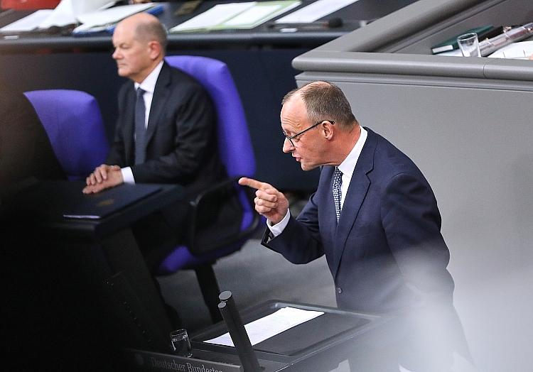 Olaf Scholz und Friedrich Merz am 16.12.2024, via dts Nachrichtenagentur