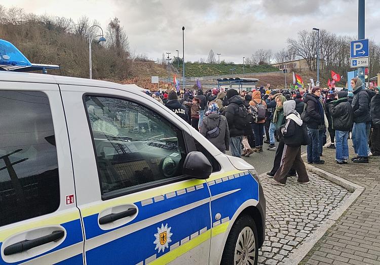 Protest gegen AfD-Parteitag am 11.01.2025, via dts Nachrichtenagentur