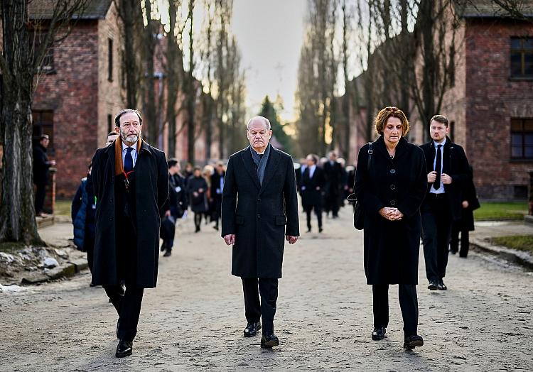 Olaf Scholz im KZ Auschwitz am 27.01.2025, Güngör, Marvin Ibo/BPA via dts Nachrichtenagentur