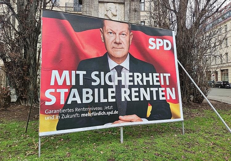 SPD-Wahlplakat mit Olaf Scholz (Archiv), via dts Nachrichtenagentur