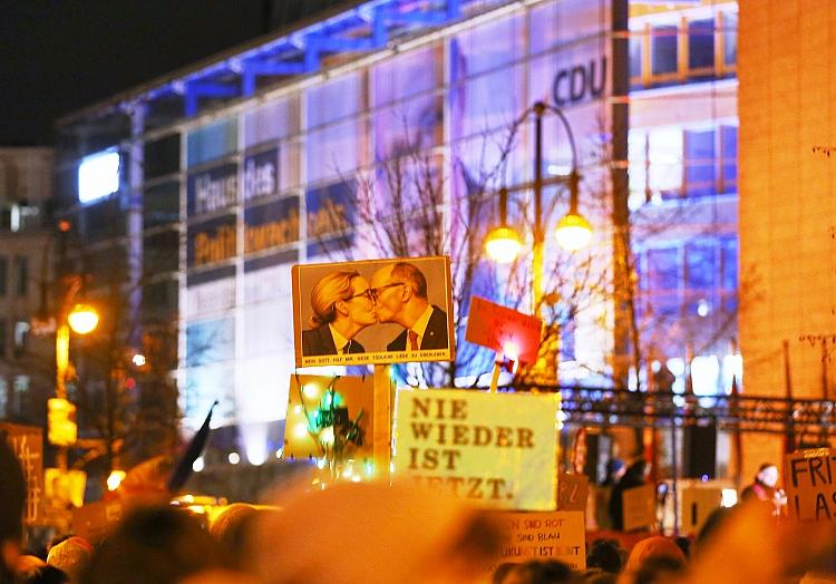 Demo vor der CDU-Parteizentrale am 02.02.2025, via dts Nachrichtenagentur