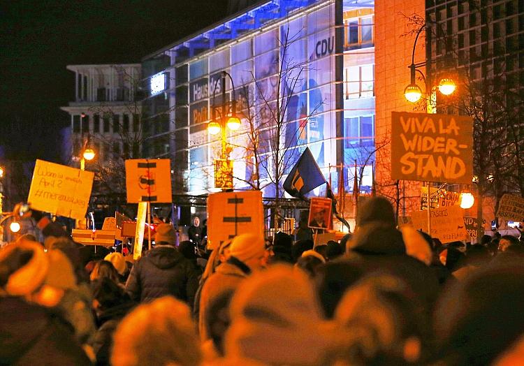 Demo vor der CDU-Parteizentrale am 02.02.2025, via dts Nachrichtenagentur