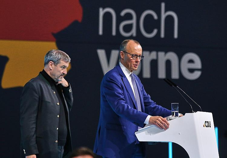 Markus Söder und Friedrich Merz am 03.02.2025, via dts Nachrichtenagentur