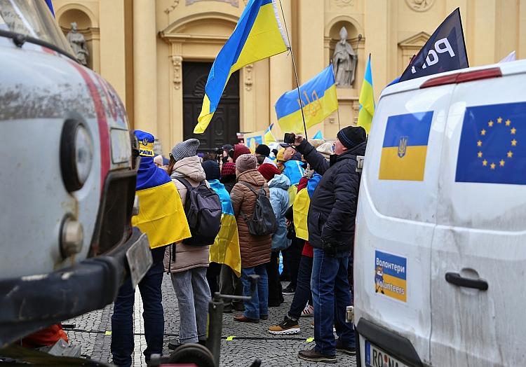 Pro-Ukraine-Demo am 15.02.2025, via dts Nachrichtenagentur