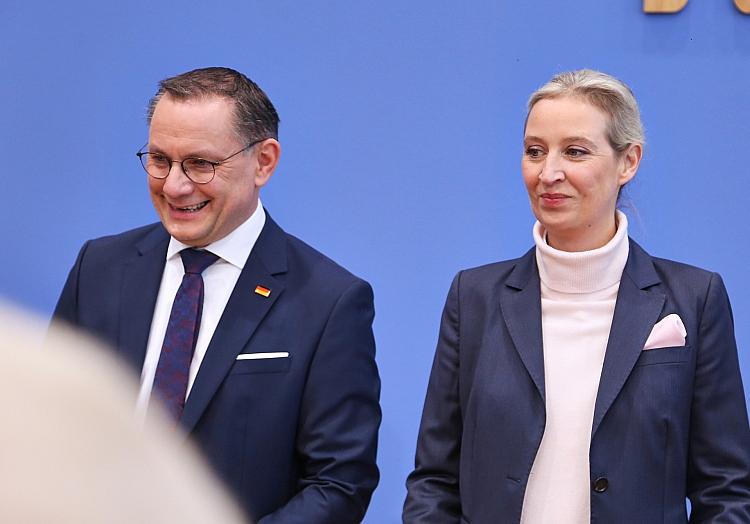 Tino Chrupalla und Alice Weidel am 24.02.2025, via dts Nachrichtenagentur