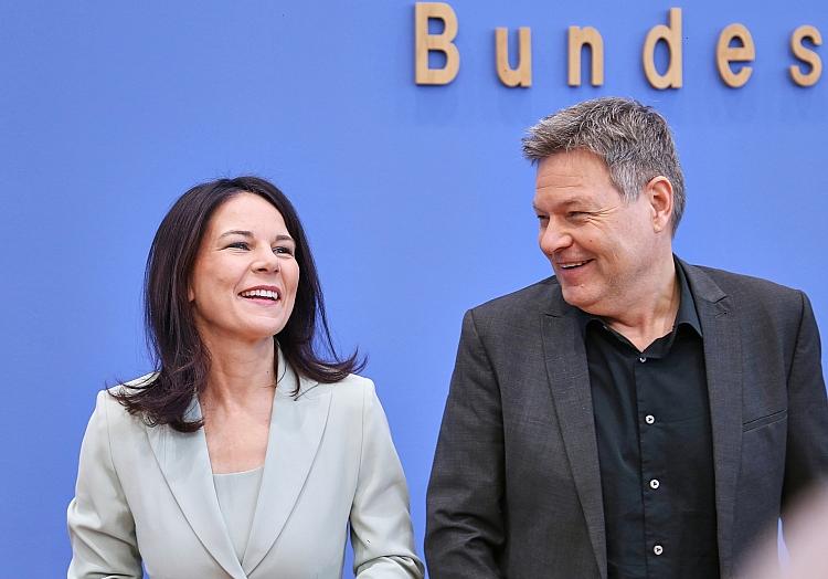 Annalena Baerbock und Robert Habeck am 24.02.2025, via dts Nachrichtenagentur